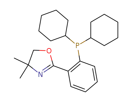 Molecular Structure of 226088-99-9 (2-[2-(dicyclohexylphosphino)phenyl]-4,5-dihydro-4,4-dimethyloxazole)