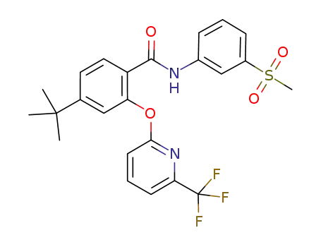 4-tert-butyl-N-(3-(methylsulfonyl)phenyl)-2-(6-(trifluoromethyl)pyridin-2-yloxy)benzamide