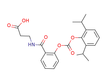 Molecular Structure of 847829-36-1 (b-Alanine, N-[2-[[[2,6-bis(1-methylethyl)phenoxy]carbonyl]oxy]benzoyl]-)