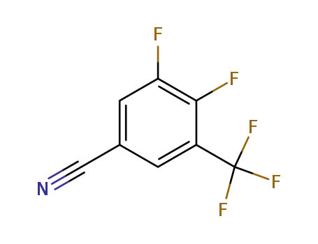 Molecular Structure of 236736-22-4 (3,4-Difluoro-5-(trifluoromethyl)benzonitrile)