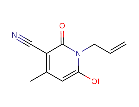 Molecular Structure of 62604-52-8 (1-allyl-6-hydroxy-4-methyl-2-oxo-1,2-dihydropyridine-3-carbonitrile)