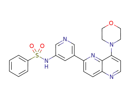 N-{5-[8-(4-morpholinyl)-1,5-naphthyridin-2-yl]-3-pyridinyl}benzenesulfonamide