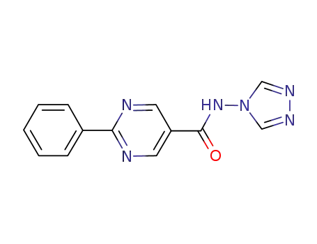 Molecular Structure of 1068968-64-8 (2-phenyl-pyrimidine-5-carboxylic acid [1,2,4]triazol-4-ylamide)