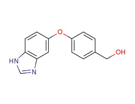 Molecular Structure of 934765-17-0 (Benzenemethanol, 4-(1H-benzimidazol-6-yloxy)-)
