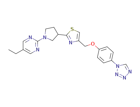 5-ethyl-2-{3-[4-(4-tetrazol-1-ylphenoxymethyl)thiazol-2-yl]pyrrolidin-1-yl}pyrimidine