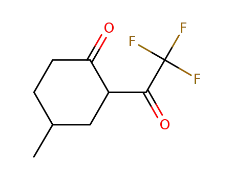 Molecular Structure of 266309-22-2 (Cyclohexanone, 4-methyl-2-(trifluoroacetyl)- (9CI))