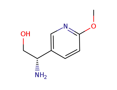 Molecular Structure of 1071435-68-1 ((2S)-2-AMINO-2-(6-METHOXY(3-PYRIDYL))ETHAN-1-OL)