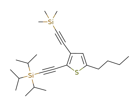 5-butyl-2-(2-(triisopropylsilyl)ethynyl)-3-(2-(trimethylsilyl)ethynyl)thiophene