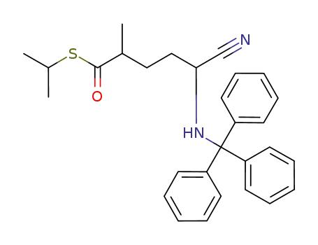 S-isopropyl 5-cyano-2-methyl-5-(tritylamino)pentanethioate