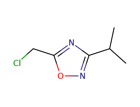 Molecular Structure of 54042-97-6 (5-(CHLOROMETHYL)-3-ISOPROPYL-1,2,4-OXADIAZOLE)