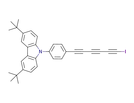 1-[4-(3,6-di-tert-butyl-N-carbazolyl)phenyl]-6-iodo-1,3,5-hexatriyne