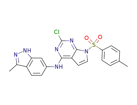 2-chloro-N-(3-methyl-1H-indazol-6-yl)-7-tosyl-7H-pyrrolo[2,3-d]pyrimidin-4-amine