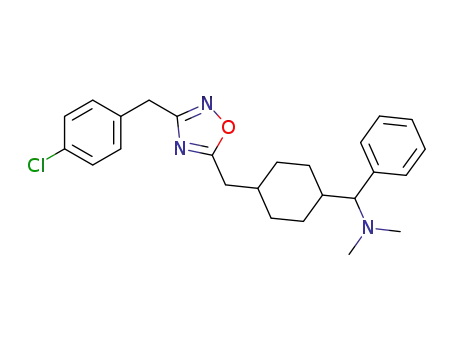 {{4-{[3-(4-chlorobenzyl)-1,2,4-oxadiazol-5-yl]methyl}cyclohexyl}}-N,N-dimethyl(phenyl)methanamine