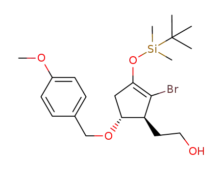 2-[(1S,5R)-2-bromo-3-[(1,1-dimethylethyl)dimethylsilyloxy]-5-(4-methoxyphenylmethoxy)cyclopent-2-enyl]ethanol