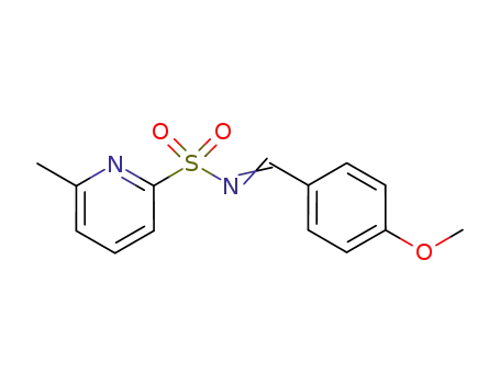 Molecular Structure of 1155765-88-0 (N-[(4-methoxyphenyl)methylidene]-(6-methyl-2-pyridinesulfonamide))