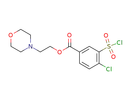 Molecular Structure of 1135370-76-1 (2-(morpholin-4-yl)ethyl 4-chloro-3-chlorosulfonylbenzoate)