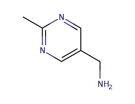 Molecular Structure of 14273-46-2 (5-Pyrimidinemethanamine, 2-methyl- (9CI))