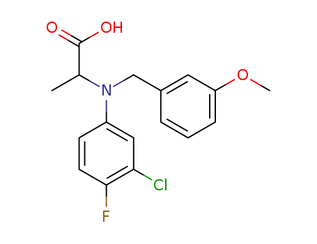 N-(3-chloro-4-fluorophenyl)-N-(3-methoxybenzyl)alanine