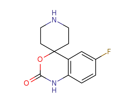 Molecular Structure of 92926-32-4 (6-FLUOROSPIRO[4H-3,1-BENZOXAZINE-4,4'-PIPERIDIN]-2(1H)-ONE)