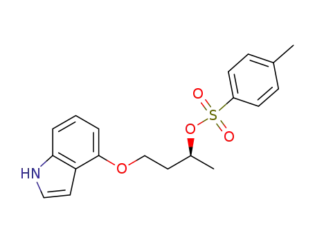 Molecular Structure of 847990-79-8 (2-Butanol, 4-(1H-indol-4-yloxy)-, 4-methylbenzenesulfonate (ester),
(2S)-)
