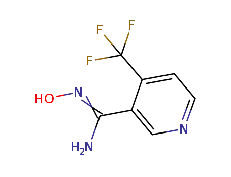 Molecular Structure of 175204-85-0 (4-(Trifluoromethyl)pyridine-3-carboxamide oxime)