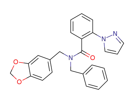 Benzamide,
N-(1,3-benzodioxol-5-ylmethyl)-N-(phenylmethyl)-2-(1H-pyrazol-1-yl)-