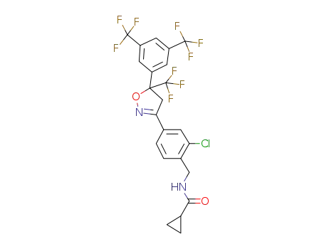 N-[2-chloro-4-[5-[3,5-bis(trifluoromethyl)phenyl]-5-trifluoromethyl-4,5-dihydroisoxazol-3-yl]phenylmethyl]cyclopropanecarboxamide