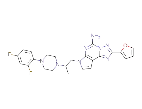 7-(2-(4-(2,4-difluorophenyl)piperazin-1-yl)propyl)-2-(furan-2-yl)-7H-pyrrolo[3,2-e][1,2,4]triazolo[1,5-c]pyrimidin-5-amine