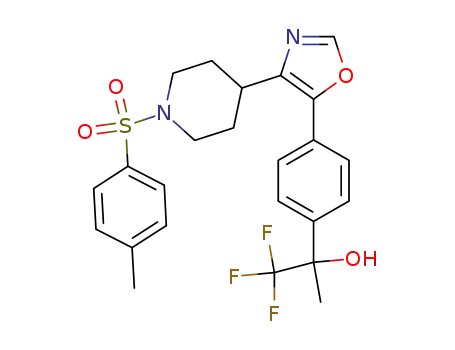 1,1,1-trifluoro-2-(4-(4-(1-tosylpiperidin-4-yl)oxazol-5-yl)phenyl)propan-2-ol