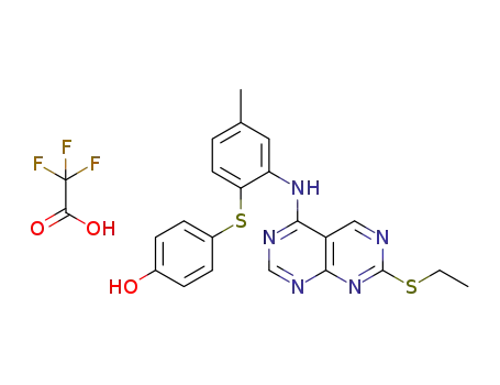 4-[2-(7-ethylsulfanyl-pyrimido[4,5-d]pyrimidin-4-ylamino)-4-methyl-phenylsulfanyl]-phenol trifluoroacetate