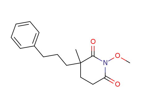 Molecular Structure of 1032597-63-9 (1-methoxy-3-methyl-3-(3-phenylpropyl)piperidine-2,6-dione)