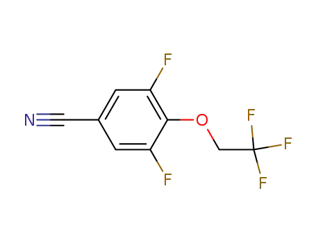 Molecular Structure of 801303-44-6 (Benzonitrile, 3,5-difluoro-4-(2,2,2-trifluoroethoxy)-)