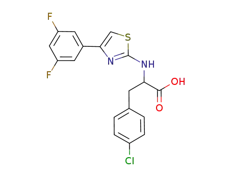 3-(4-chlorophenyl)-2-[4-(3,5-difluoro-phenyl)-thiazol-2-ylamino]-propionic acid
