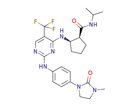 (1S,2R)-2-(2-[4-(3-methyl-2-oxo-imidazolidin-1-yl)-phenylamino]-5-trifluoromethyl-pyrimidin-4-ylamino)-cyclopentanecarboxylic acid isopropylamide