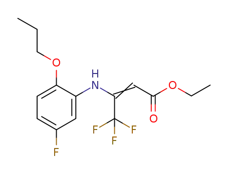 4,4,4-trifluoro-3-(5-fluoro-2-propoxyphenylamino)buta-2-enoic acid ethyl ester