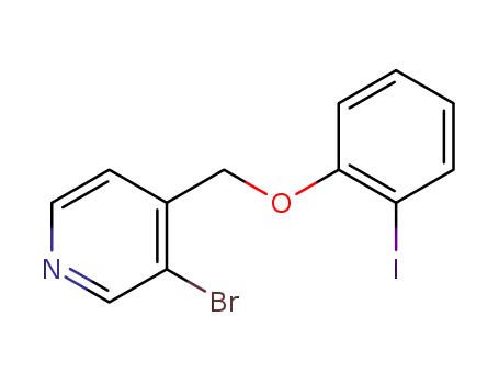 Molecular Structure of 1037830-81-1 (3-bromo-4-(2-iodo-phenoxymethyl)-pyridine)