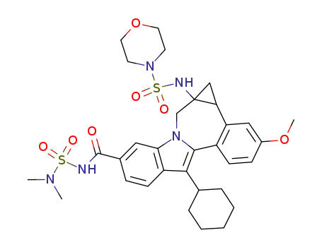 8-cyclohexyl-N-(dimethylsulfamoyl)-11-methoxy-1a-((4-morpholinylsulfonyl)amino)-1,1a,2,12b-tetrahydrocyclopropa[d]indolo[2,1-a][2]benzazepine-5-carboxamide