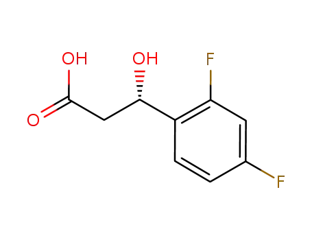 Molecular Structure of 1107616-74-9 ((S)-3-(2',4'-difluorophenyl)-3-hydroxypropanoic acid)