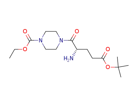 Molecular Structure of 710335-28-7 (4-((S)-2-amino-4-tert-butoxycarbonyl-butyryl)piperazine-1-carboxylic acid ethyl ester)