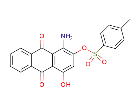 Molecular Structure of 16517-78-5 (Toluene-4-sulfonic acid 1-amino-4-hydroxy-9,10-dioxo-9,10-dihydro-anthracen-2-yl ester)