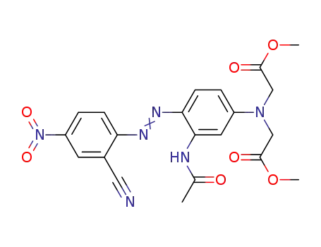 Glycine, N-3-(acetylamino)-4-(2-cyano-4-nitrophenyl)azophenyl-N-(2-methoxy-2-oxoethyl)-, methyl ester