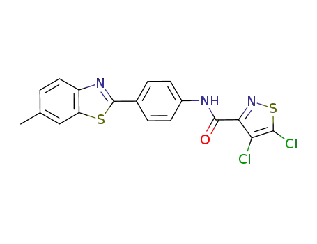 3-Isothiazolecarboxamide,
4,5-dichloro-N-[4-(6-methyl-2-benzothiazolyl)phenyl]-