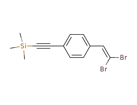Molecular Structure of 164467-29-2 (1-(2,2-dibromoethenyl)-4-trimethylsilylethynyl benzene)