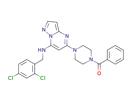 {4-[7-(2,4-dichlorobenzylamino)-pyrazolo[1,5-a]pyrimidin-5-yl]-piperazin-1-yl}-phenyl-methanone
