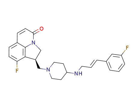 (1R)-9-fluoro-1-[(4-{[(2E)-3-(3-fluorophenyl)-2-propen-1-yl]amino}-1-piperidinyl)methyl]-1,2-dihydro-4H-pyrrolo[3,2,1-ij]quinolin-4-one