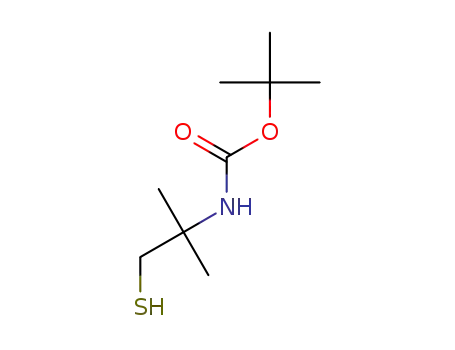 Molecular Structure of 134362-19-9 (Carbamic acid, (2-mercapto-1,1-dimethylethyl)-, 1,1-dimethylethyl ester (9CI))