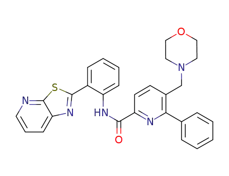 5-(morpholinomethyl)-6-phenyl-N-(2-(thiazolo[5,4-b]pyridin-2-yl)phenyl)picolinamide