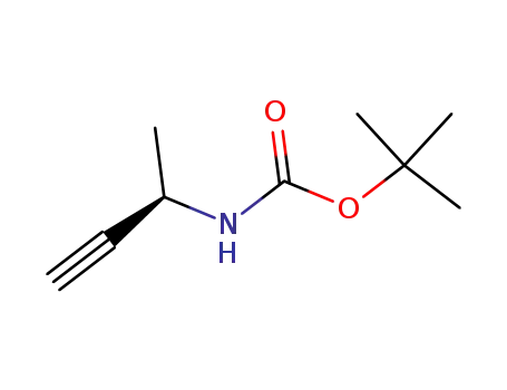 Molecular Structure of 118080-82-3 (Carbamic acid, (1-methyl-2-propynyl)-, 1,1-dimethylethyl ester, (R)- (9CI))