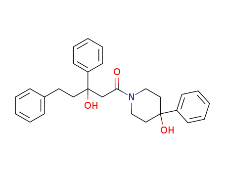 Molecular Structure of 49747-88-8 (3-hydroxy-1-(4-hydroxy-4-phenylpiperidin-1-yl)-3,5-diphenylpentan-1-one)