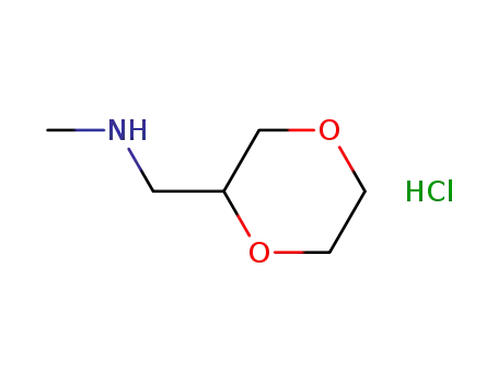 Molecular Structure of 918621-33-7 ((1,4-Dioxan-2-yl)-N-methylmethanamine hydrochloride)